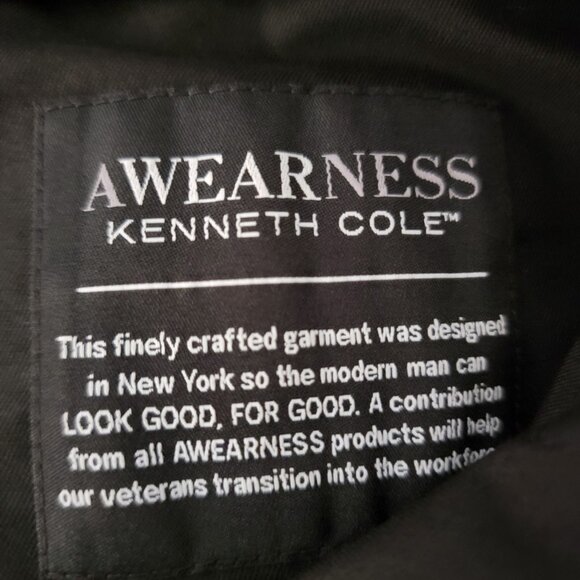 Awearness Kenneth Cole Mens Dress Pants Size 34 Flat Front Awear-Tech Black - Picture 3 of 12